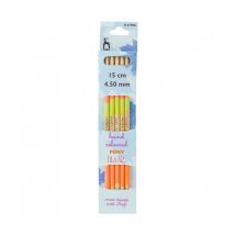 Aiguilles Doubles Pointes 15cm Bois Flair N° 3,5 À 5 - Pony Taille N°4,5
