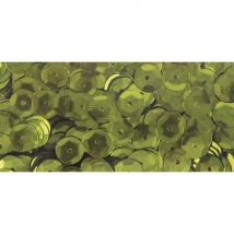 Paillettes, 6mm Bombées, Boîte 6g, Lavable, Olive - Rayher