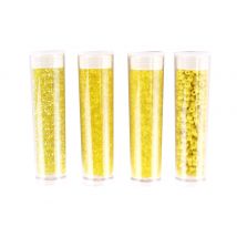 Perle Rocaille Tubes 8 G Jaune 4 Pièces - Megacrea DIY