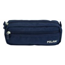Trousse Rectangulaire 2 Fermetures Éclair 430 Since 1918 Collection, Bleu Marine - Milan