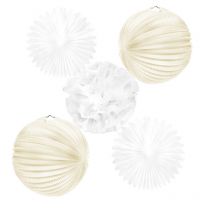 Lanternes Blanches À Monter Soi-même (5 Pièces) - Graine Creative