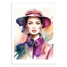 Affiche - Watercolor Fashion Woman - Chromatic Fusion Studio - Wall Editions