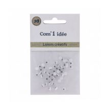 Oeil Mobile Noir/blanc Peluches Diam. 4mm En Lot De 50 - 3bcom Blanc - Com 1 Idée