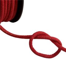 Bobine 25m Cordon Tresse Métallisé Rouge/or 6mm - My mercerie