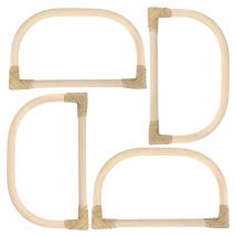 4 Anses De Sac Arrondis En Bambou 15,5 X 9 Cm - Creotime