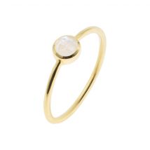 Bague Gemia En Pierre De Lune Plaqué Or Taille 56 - SLOYA