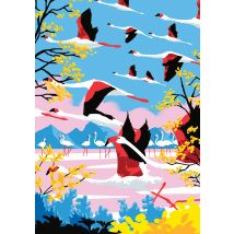 Puzzle 500 Pièces - L'Envol Des Flamants Roses - Hachette