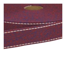 Sangle Chinée Point Sellier 30mm Prune Au Mètre - MyMercerie