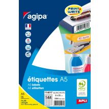 Apli 114017 - Etiquettes Multi-usage Blanches 8 X 20mm A5