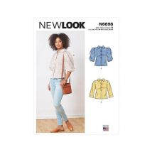 Patron New Look 6698 - Blouse Boutonnée Avec Variations De Manches Du 34 Au 46 Taille N°fr 34-46 - NewLook