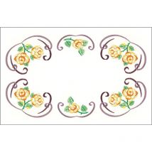 Napperon Ovale 30x40 Cm 100% Coton Blanc Bordé Dentelle - LUC