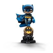 Batman - Figurine Mini Co. Pvc Batman On Bat-signal (blue Variant) 15 Cm - Iron Studios