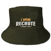 Bob - Chapeau - L'Apéro Recrute - Vert Kaki - Déguisement - Taille Unique - Sudio