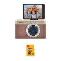 Kodak Pixpro C1 Appareil Photo Compact 13mp Bsi Cmos, Zoom 4x, Écran Lcd 2.8, Flash Led, Batterie – Marron + Carte Microsdhc 16 Go Class 10