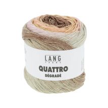 Coton À Tricoter Et À Crocheter Quattro Degrade - 100gr - Lang Yarns Multicolore 0005 (rose-moutarde-brun) - LangYarns