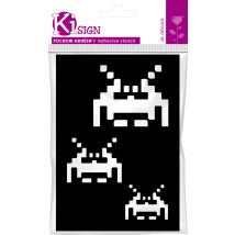Pochoir Adhésif Space Invader 7x10 Cm - Ki Sign