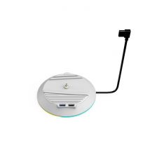 Socle Vertical Cyber A03 Rgb Pour Playstation 5 Slim Blanc - AkumaGaming