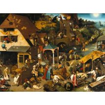 Puzzle 2000 Pièces - Brueghel Pieter : Proverbes Flamands, 1559 - Grafika