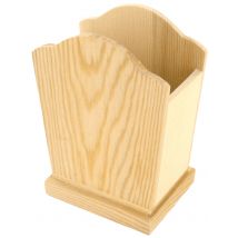 Porte Crayons En Bois 10 X 7,50 X 15 Cm - Megacrea DIY