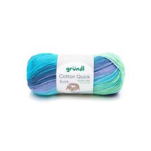 Pelote De Coton Cotton Quick Batik 100 Gr - Ppsc - Grundl - Certifié Oeko-tex 01 Bleu - Gründl