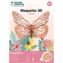 Maquette Bois 3d Papillon 22 Pces - Graine Creative