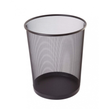 Corbeille À Papier - Poubelle De Bureau - Noir - Métal - 34x24cm - Grand Modèle - Atoutbois