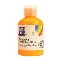 Gouache Pour Enfant Orange Fluo 150ml - Megacrea DIY