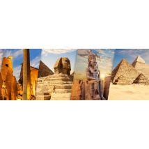 Puzzle 1000 Pièces - A La Découverte De L'Egypte - Louxor Et Gizeh - Bluebird Puzzle