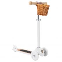 Trottinette 3 Roues Avec Panier Blanche Pour Enfant Banwood
