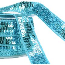 Galon Paillettes Bleu Turquoise Au Mètre - MyMercerie
