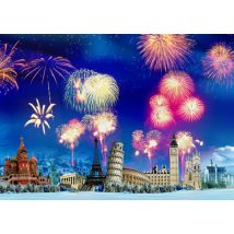 Puzzle 500 Pièces - Nouvel An Autour Du Monde - Grafika
