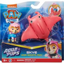 Pat Patrouille Aqua Pups Stella Et Son Raie Manta - Figurine Chien - Paw Patrol - Spin Master - 20139324 - Pat Patrouille