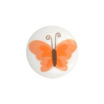 Bouton Culot Papillon 15mm (orange) - My mercerie
