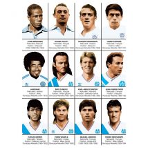 Affiche 30x40 Cm - Légendes De L'Olympique De Marseille - Olivier Bourdereau - Wall Editions