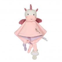 Carré Doudou bamboo Licorne - 24 Cm S/carte - Gipsy Toys