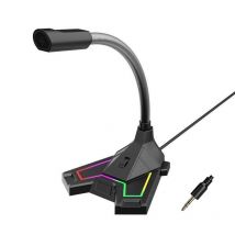Microphone Rgb Anti-bruit Omni-directionnel Avec Effets Led Et Son Haute Qualité Yonis - Yonis