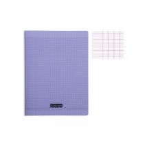 Cahier - A4 (21x29,7cm) - Grands Carreaux - 48 Pages - Polypro - Sans Spirale - Violet - Clairefontaine
