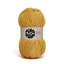 Fil Velours 100gr À Tricoter Pingo Chenille - Pingouin - Certifié Oeko-tex Miel Jaune