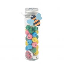 Tube Perles En Bois Abeille 0,9 À 1,6 Cm 15 G - Megacrea DIY