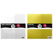 Packs Scrapbooking Papier Or Et Transparent À Embosser - Infocrea