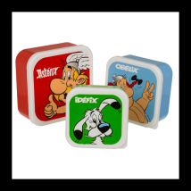 Boites À Déjeuner - Lot De 3 - Plastique - Avec Couvercle - Astérix Et Obélix - Asterix