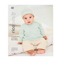 Le Petit Livre À Tricoter Rico Baby - Rico Baby Cozy Organic Cotton Cashmere - Rico Design - N°41 Bleu