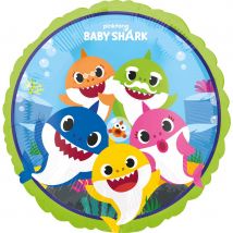 Ballon À Plat Baby Shark Jaune - Amscan