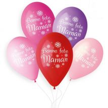 5 Ballons Bonne Fête Maman Ø33cm - Annikids