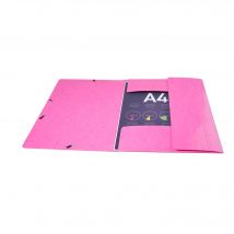 Chemise À Élastiques 3 Rabats Maxi Capacity Carte Lustrée Pelliculée 425gm2 Iderama A4 - Rose - X 25 - Exacompta