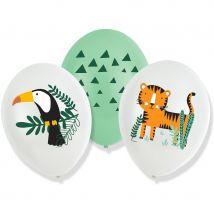 6 Ballons Animaux De La Jungle - Amscan