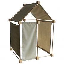 Jeu De Construction Géant En Bois Et Tissu Bio Trigonos Kernel Fabriqué En Espagne - 44 Pces