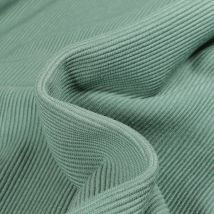 Tissu Jersey Côtelé Ottoman Uni Vert D'Eau - Au Mètre - Craftine