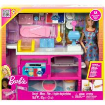 Poupee Barbie Metier : La Cuisine De Barbie Avec 18 Accessoires + 1 Poupees Mannequins - Mattel - Mattel - Hjy19 - Barbie