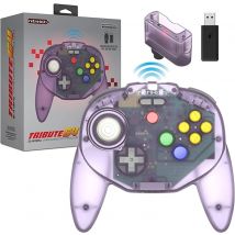 Retro-bit Tribute 64 2.4ghz Manette Sans Fil Pour Nintendo 64/switch/pc/mac Atomic Purple - Retro Bit